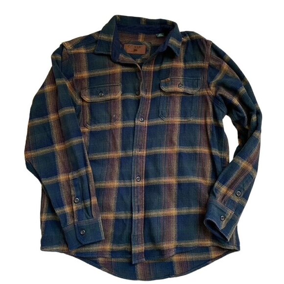 Orvis Flannel Plaid Shirt Jacket Side Hip Pockets Sz Med Cotton Preowned Unisex - Picture 1 of 9